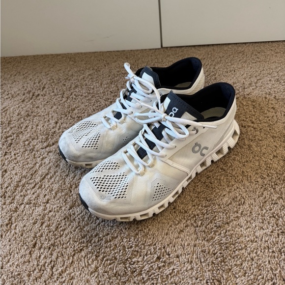 On Running White and Black Mesh Sneakers - Picture 1 of 8